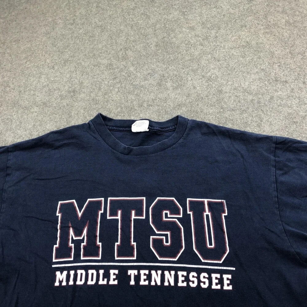 Vintage Middle Tennessee Blue Raiders Shirt Mens XL Blue NCAA Exchange Tee